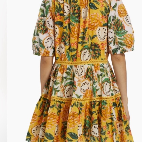 Farm Rio Yellow Biriba Mix Mini Dress - Picture 6 of 11